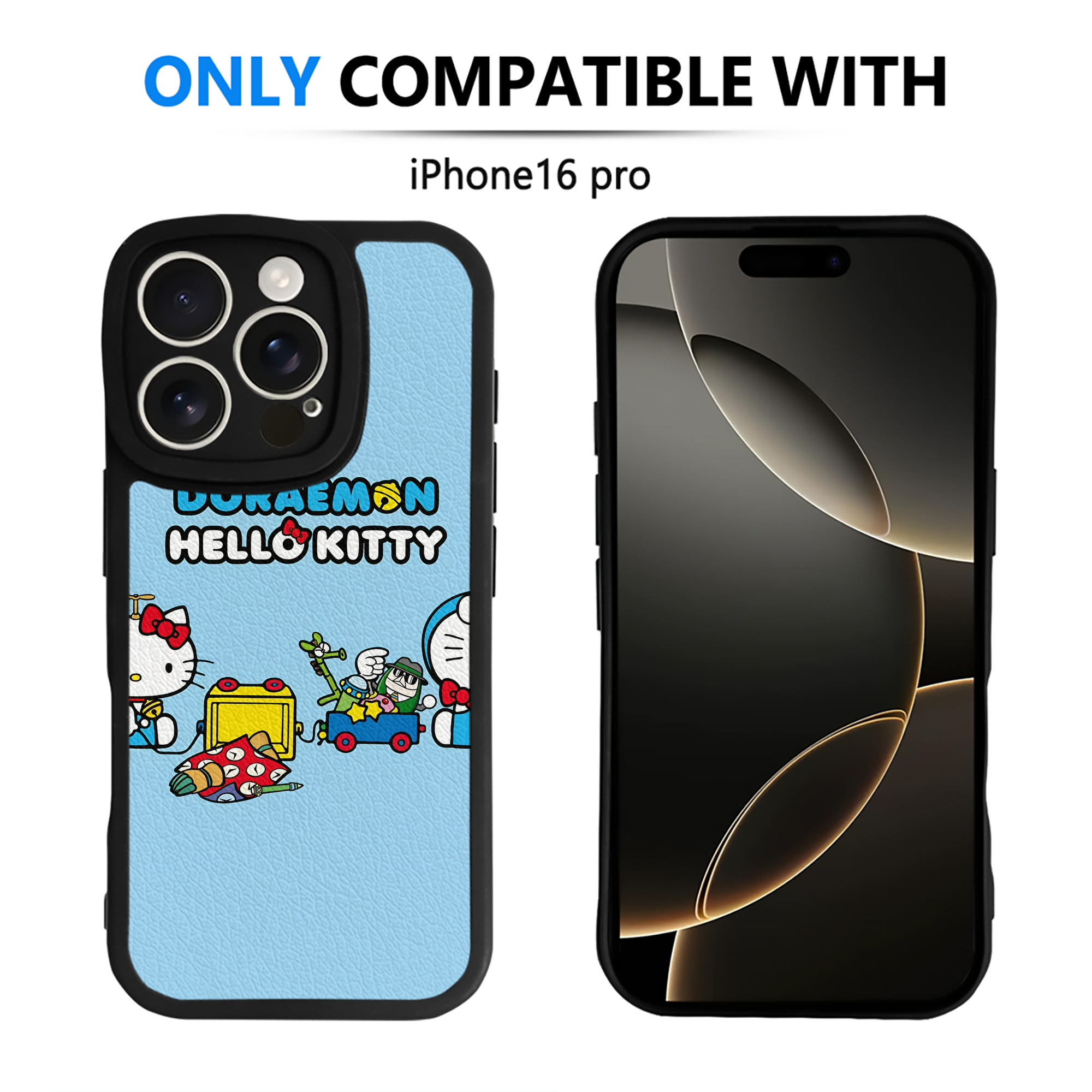 （画像用） ドラえもん Doraemon 【iPhone 16シリーズ対応】シリコンスマホケース（レザー調） 材質：シリコン